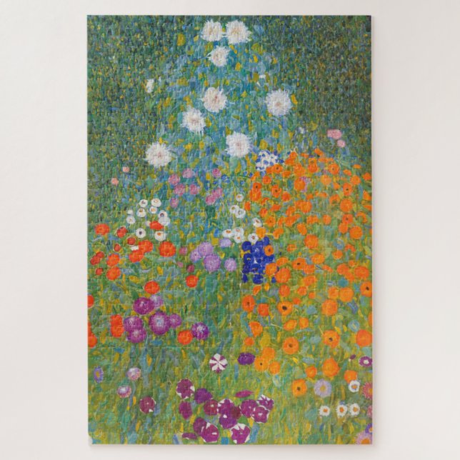 Puzzle Flower Garden by Gustav Klimt (Vertical)