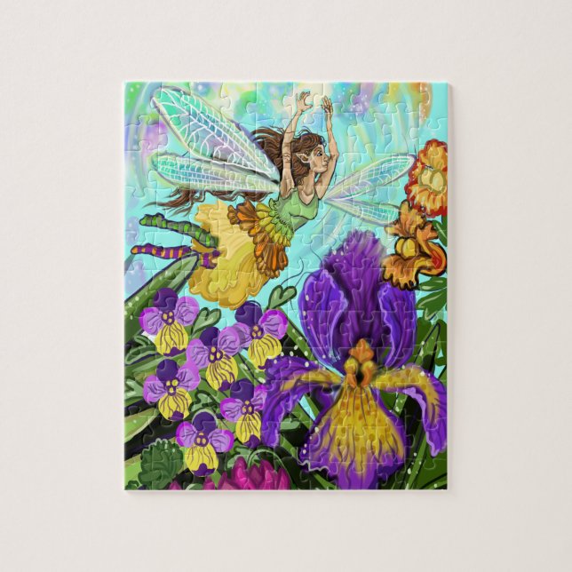 Puzzle Flower Garden Fairy Magie Art (Vertical)