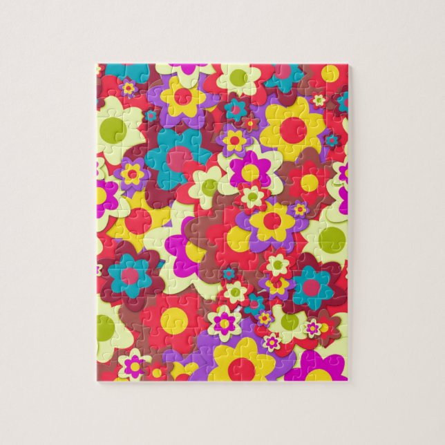 Puzzle Flower Power 60s hippy (Vertical)