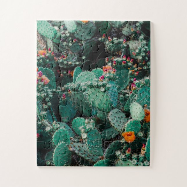 Puzzle Flowering Cactus Plants (Vertical)