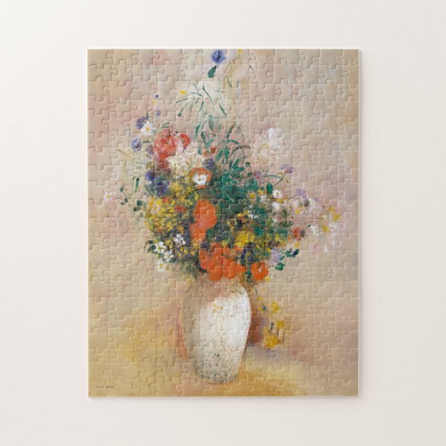 Puzzle Flowers in a Vase Painting Odilon Redon Amazing Mo (Vertical)