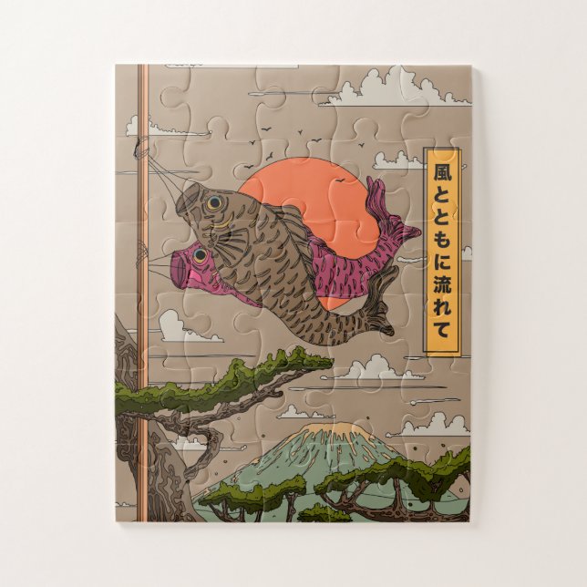 Puzzle Flux avec le Vent Koinobori (Vertical)