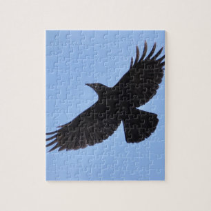 Puzzle Flying Black Raven Corvid Crow-lover Photo Design
