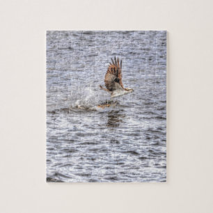 Puzzle Flying Osprey & Fish HDR Wildlife Photo Gift