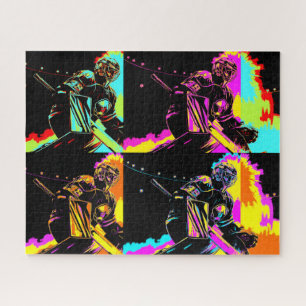 Puzzle Focalisé et prêt - gardien de but de hockey sur gl