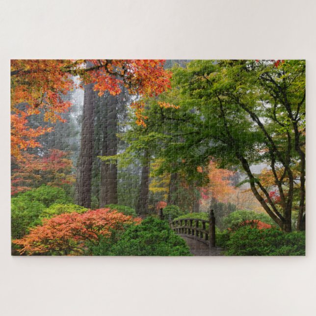 Puzzle Foggy Autumn Day (Jardin japonais de Portland) (Horizontal)