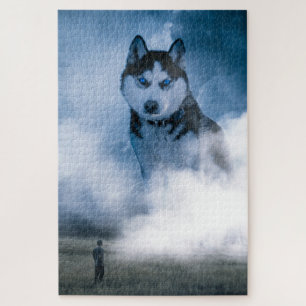 Puzzle Foggy Spirit Husky   Imaginaire moderne
