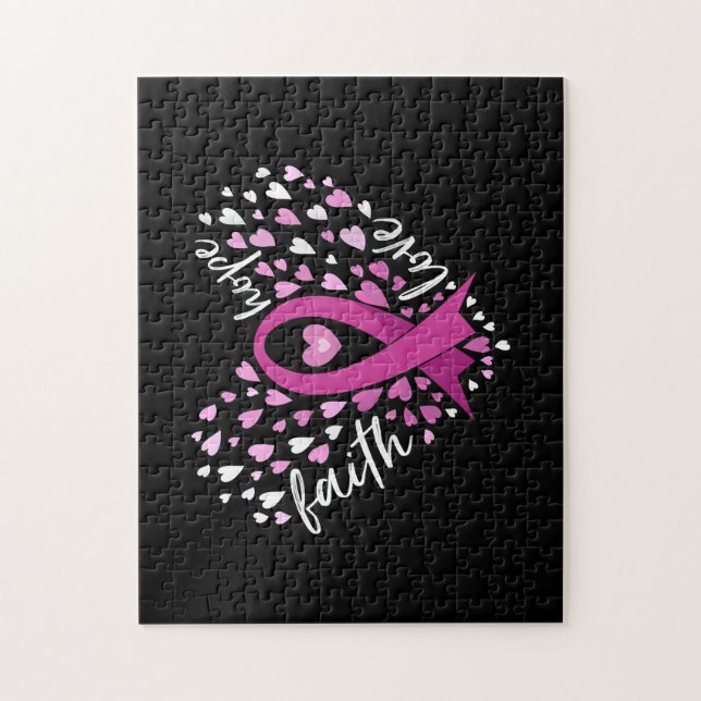 Puzzle Foi Foi Espoir Amour Breast Cancer Sensibilisation (Vertical)