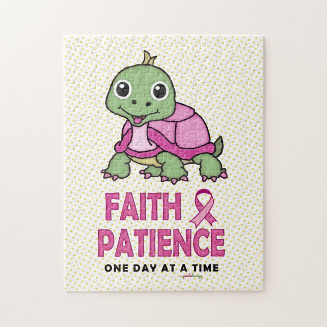 Puzzle Foi une patience : Tortue verte rose de cancer du (Vertical)