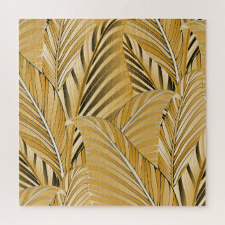 Puzzle Foliage exotique : Motif Feuille d'or