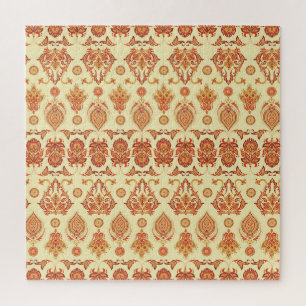 Puzzle Folkloric Batik Floral Motif ethnique