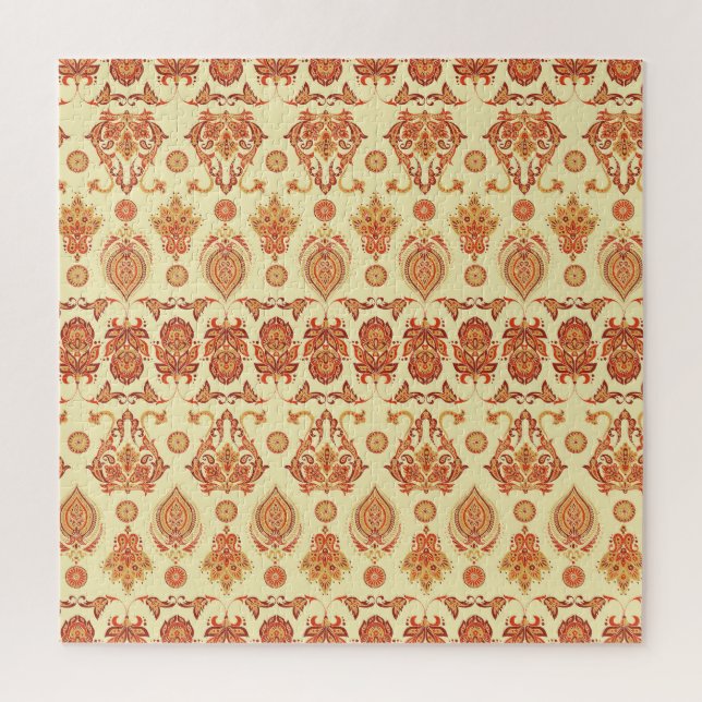 Puzzle Folkloric Batik Floral Motif ethnique (Vertical)