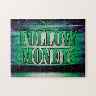Puzzle Follow the Money - Grunge  