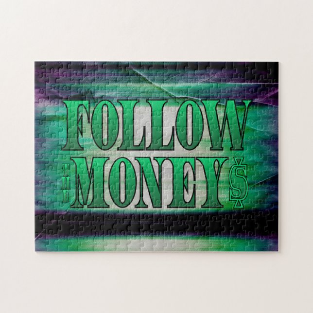 Puzzle Follow the Money - Grunge   (Horizontal)