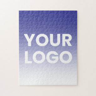 Puzzle Fond de couleur Dégradé blanc et votre logo