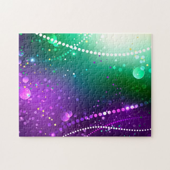 Puzzle Fond violet festif de Mardi Gras (Horizontal)