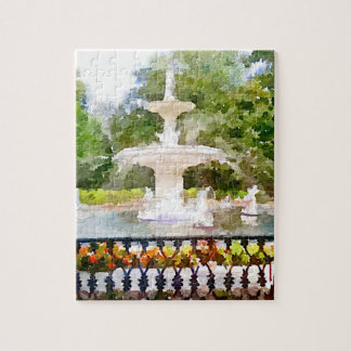 Puzzle Fontaine de Forsyth dans la copie d'aquarelle de