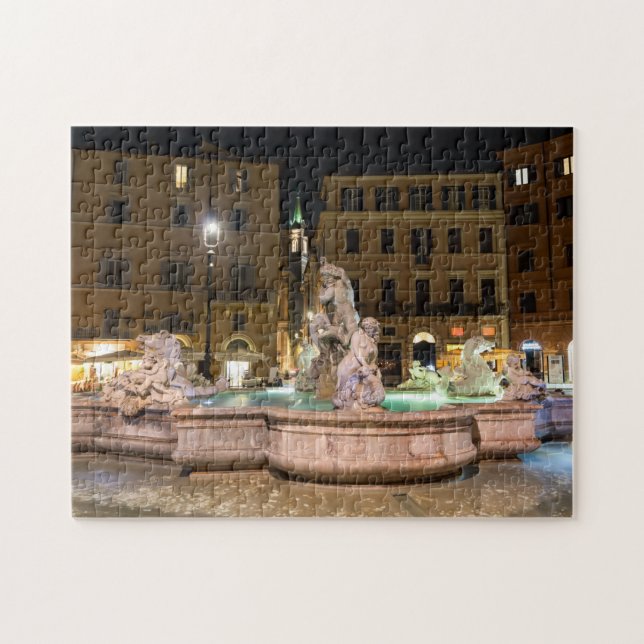 Puzzle Fontaine de Neptune sur la Piazza Navona - Rome (Horizontal)