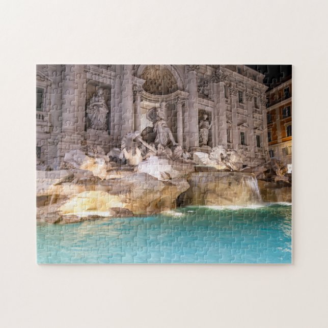 Puzzle Fontaine de Trevi la nuit - Rome, Italie (Horizontal)