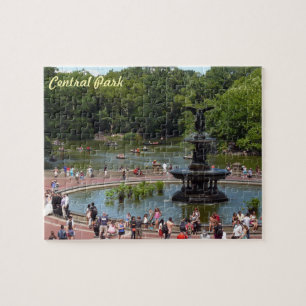 Puzzle Fontaine et lac dans le Central Park, New York