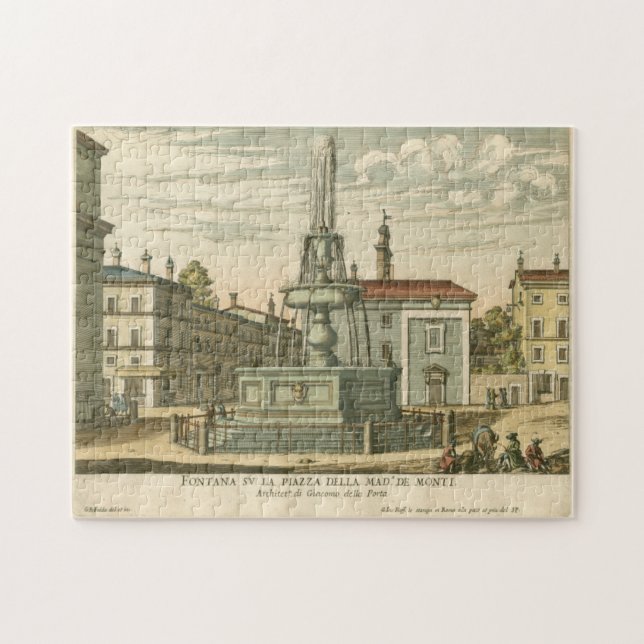 Puzzle Fontaine italienne en ville Carré par Falda (Horizontal)