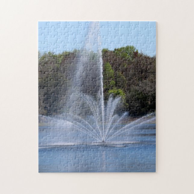 Puzzle Fontaine sur un lac (Vertical)