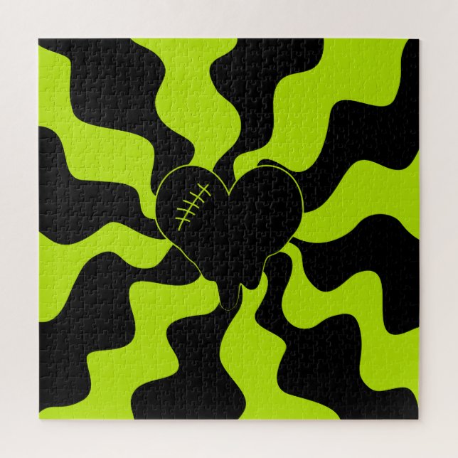 Puzzle Fonte cardiaque - Vert citron (Vertical)