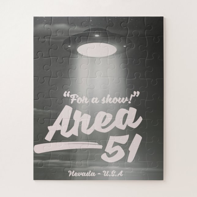 Puzzle "For a show" Area 51 mono poster (Vertical)