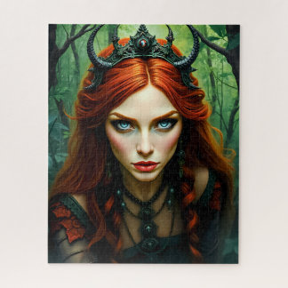 Puzzle Forest Dryad Queen - Mystical Nature Fantasy Art