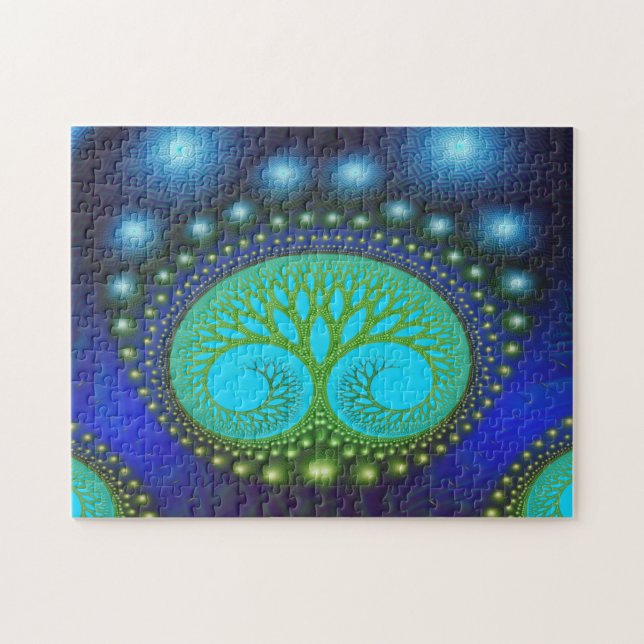 Puzzle Forêt céleste Nature Motif Art Abstrait (Horizontal)