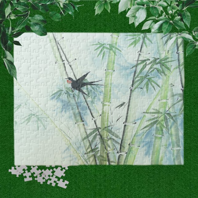 Puzzle Forêt de bambou - vert (Créateur téléchargé)