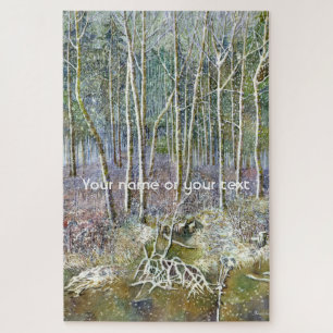 Puzzle forêt d'hiver peinture aquarelle