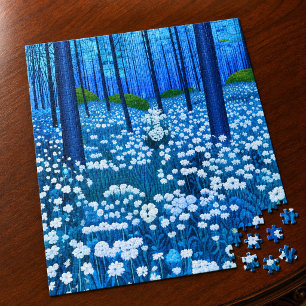 Puzzle Forêt Enchantée de Fleurs Sauvages Blanches