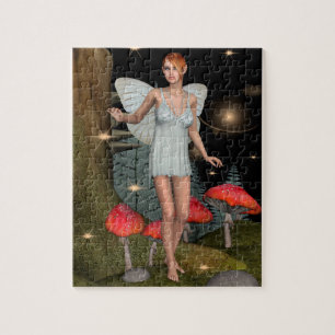 Puzzle Forêt Enchantée Fée Champignon Fantaisie Artistiqu