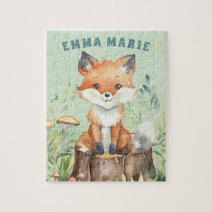 Puzzle Forêt Fox Woodland Animal Kids Personnalisé