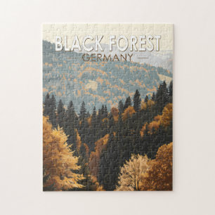 Puzzle Forêt Noire Allemagne Voyage Art Vintage
