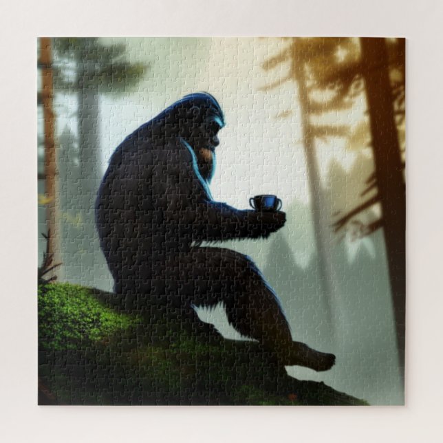 Puzzle Forêt Vierge Bigfoot Matin Café Tranquille (Vertical)