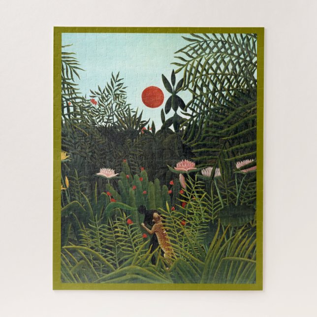 Puzzle Forêt Vierge célèbre de Henri Rousseau (Vertical)