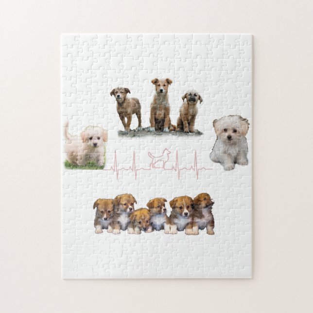 Puzzle Forfait Chiens, Forfait Chiens Amoureux (Vertical)