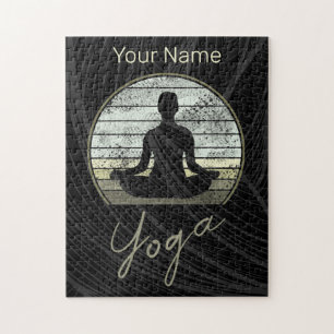 Puzzle Formation Yoga Conception Vintage Méditation Ou Pi
