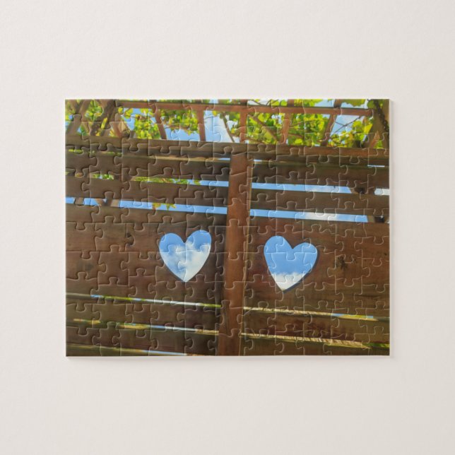 Puzzle Forme de coeur dans une clôture, Belize (Horizontal)