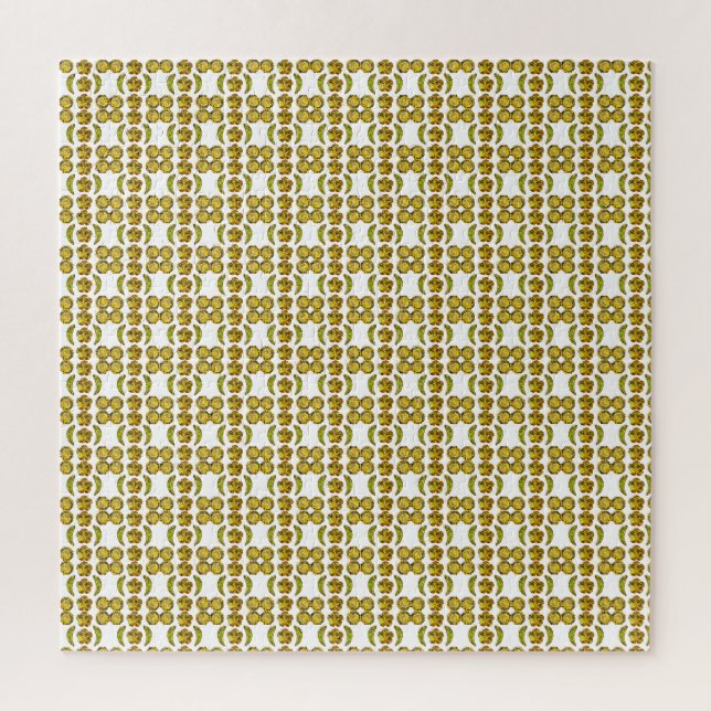 Puzzle Forme élégante Gemstone Art Jaune (Vertical)