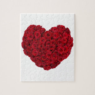 Puzzle Forme rose de coeur