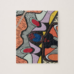 Puzzle Formes Abstraites, style Matisse, ajouter du texte