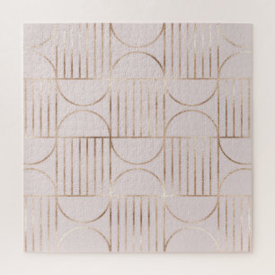 Puzzle Formes d'or : motif moderne du milieu du siècle.