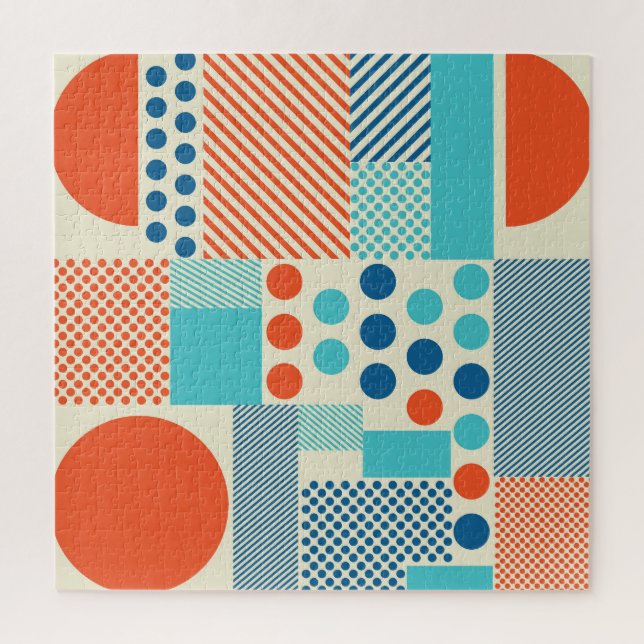 Puzzle Formes géométriques, Motif d'art moderne. (Vertical)