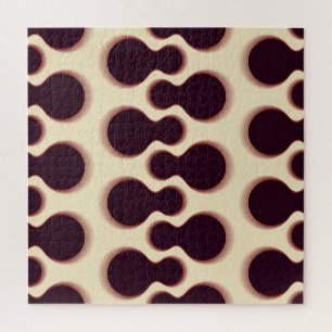 Puzzle Formes globulaires épineuses, teintes marron motif