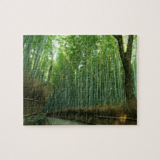 Puzzle Forrest en bambou dans Arashiyama, Sagano, Kyoto, (Horizontal)