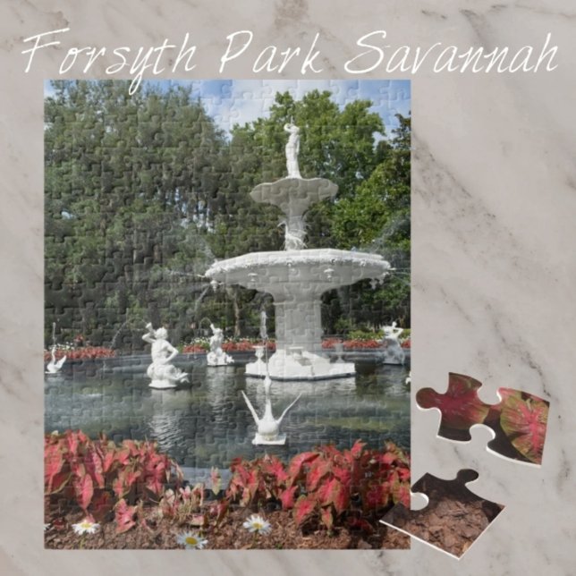 Puzzle Forsyth Park Fontaine Savannah Géorgie Photo (Créateur téléchargé)