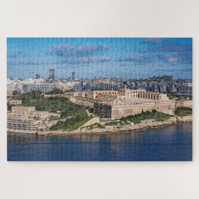 Puzzle Fort Manoel et Sliema de La Valette, Malte (Horizontal)